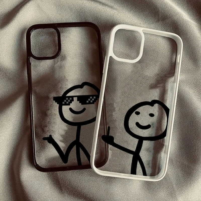 Cute Funny Matchman Phone Case For iPhone 17 16 15 Plus Cases For iPhone 17 Air 11 12 13 14 Pro Max Clear Phone Cover