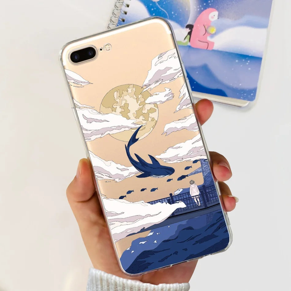 For iPhone 7 8 Plus Phone Case iPhone7 iPhone8 7Plus 8Plus SE 2020 2022 Fashion Cool Pattern Soft Silicone TPU Cases