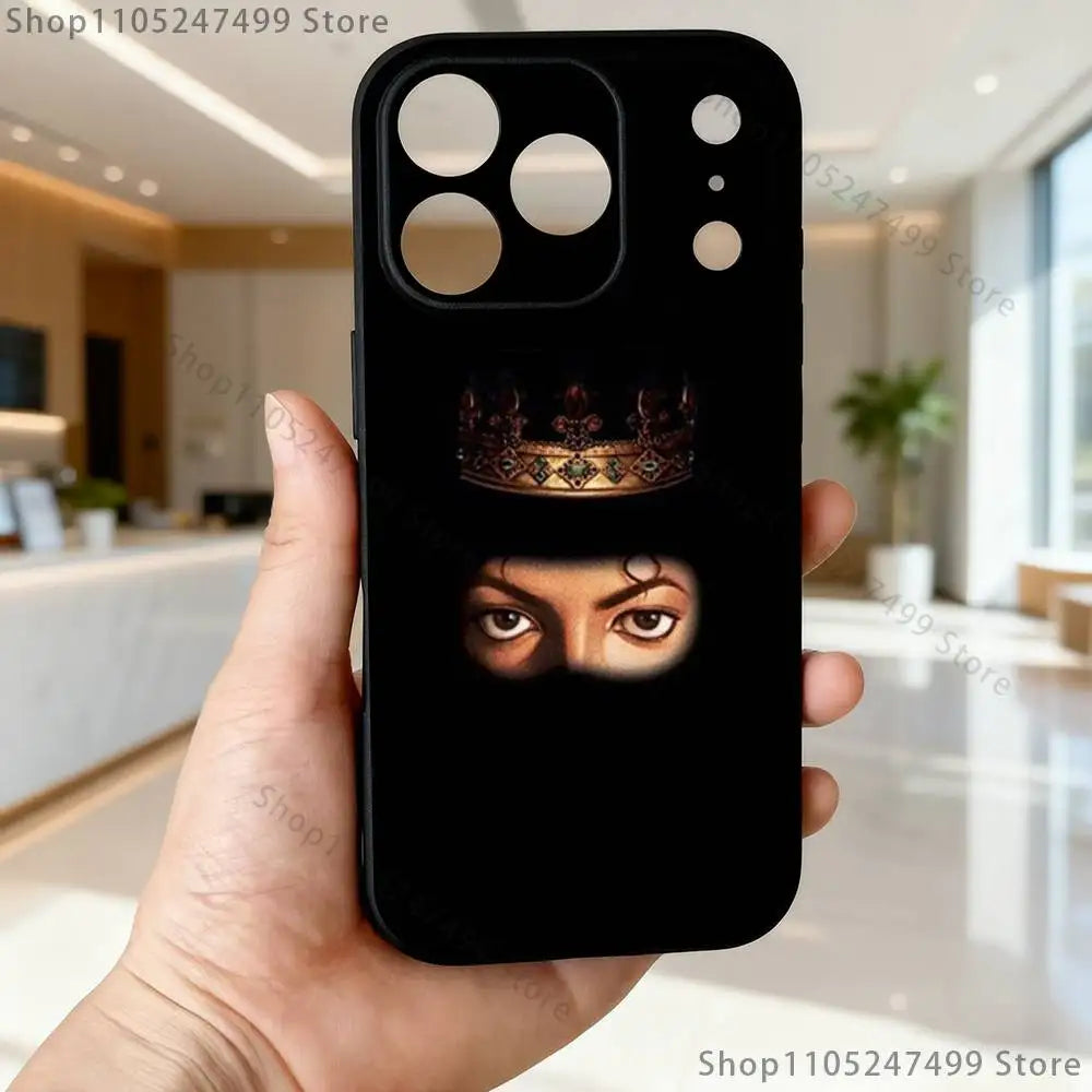 Thriller Dangerous M-Michael J-Jackson Phone Case For iPhone 17,16,15,14,13,12,11,Pro,Max,Plus,E,SE4,Air,Mini Black Soft Funda