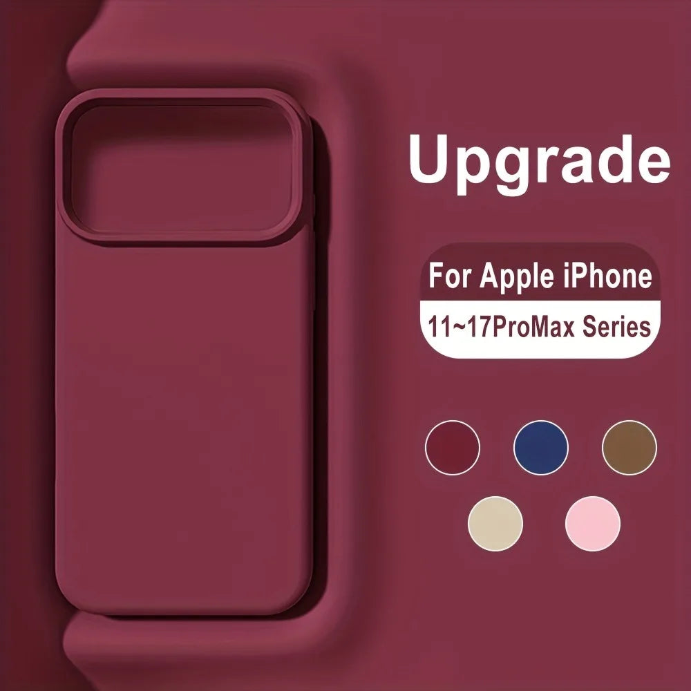 Original Official Liquid Silicone Phone Case For iPhone 17 15 16 14 13 12 Pro Max Soft Cases For iPhone Air 16 15 14 Plus Cover