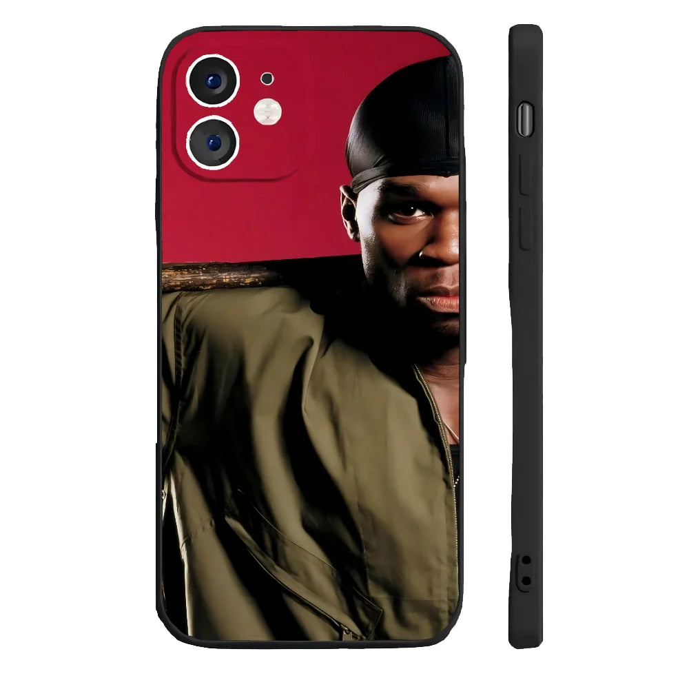 Rapper Hip Hop Street 50 Cent Phone Case Silicone Soft For IPhone 16 15 14 13 12 11 Plus Pro Max Plus