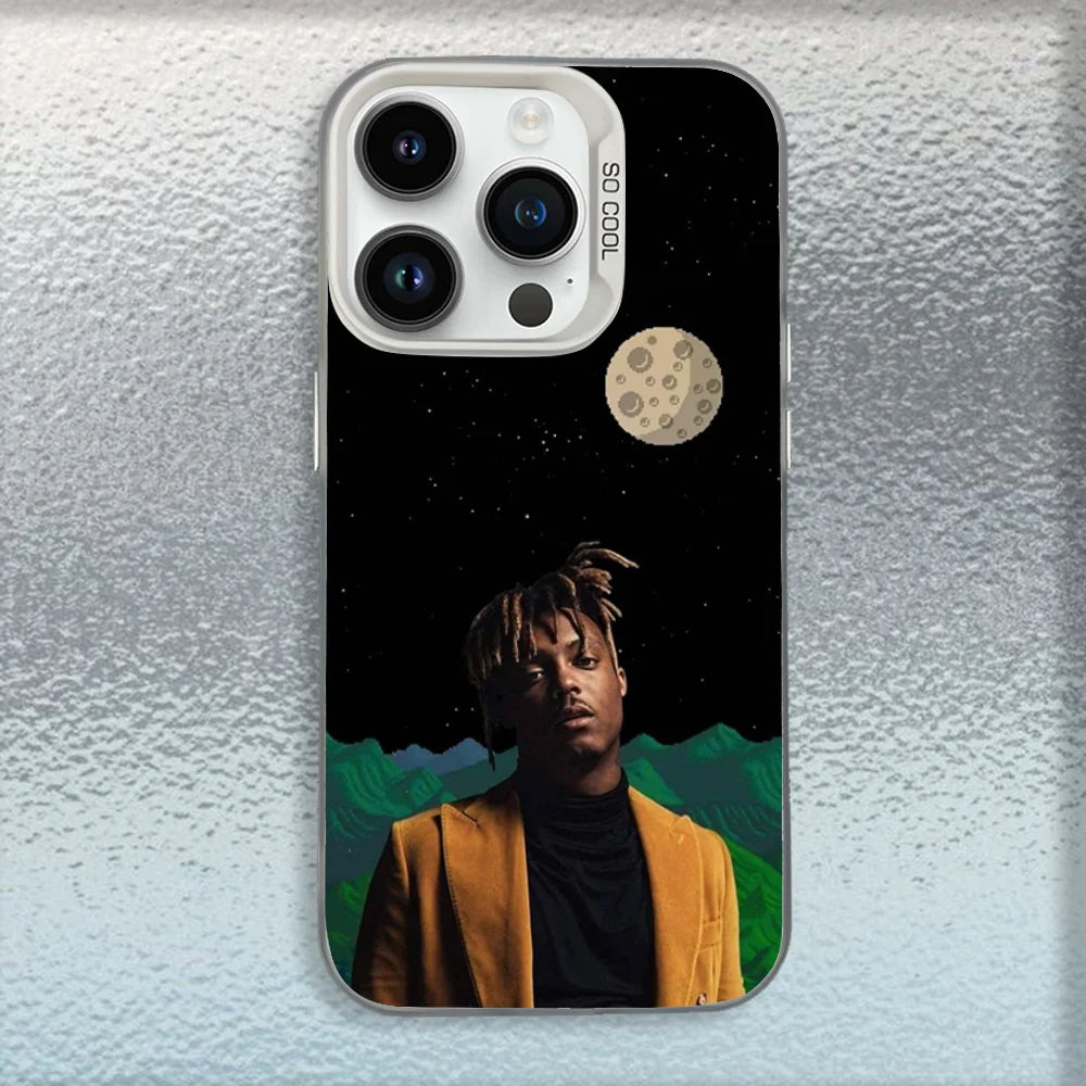 Rapper 999 J-Juice W-WRLD Phone Case For iPhone 16,15,14,13,12,11,Mini,Pro,MAX White Matte Shockproof Cover