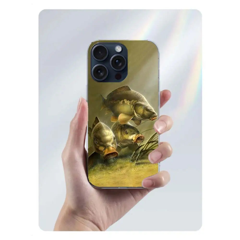 Carp Fishing Capa Phone Case For Iphone 17 Air 16 Pro Max 15 12 Pro 14 Plus 17E 16E 11 13 Mini Cover Cases Fundas Cell Clear TPU