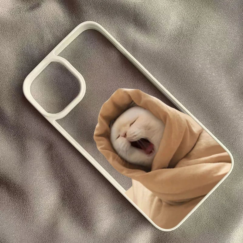 Phone Case For Samsung Galaxy S20 S21 S23 S24 Ultra S25 FE A06 A16 A54 A35 A15 A55 A52 A34 5G S25 Funny Cute Cat Silicone Cover