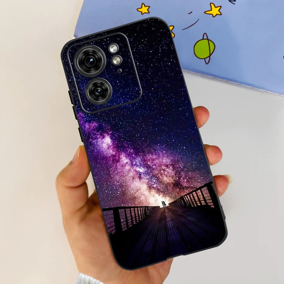 For Motorola Edge 40 Case XT2303-2 Colorful Flower Painted Back Cover 6.55'' Soft Fundas For Motorola Edge 40 Edge40 Phone Cases