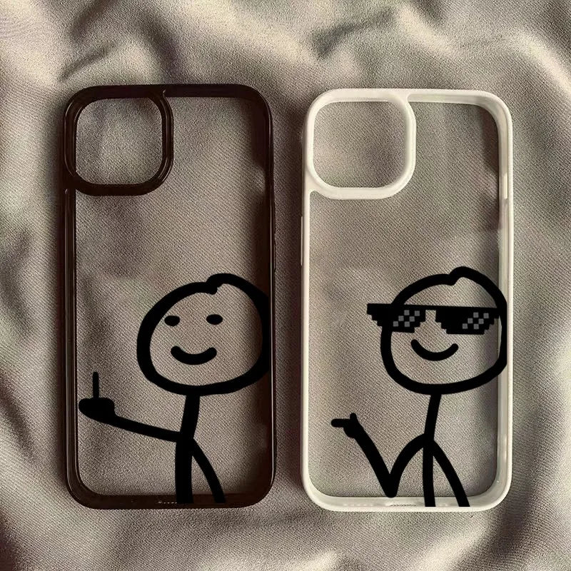 Cute Funny Matchman Phone Case For iPhone 17 16 15 Plus Cases For iPhone 17 Air 11 12 13 14 Pro Max Clear Phone Cover