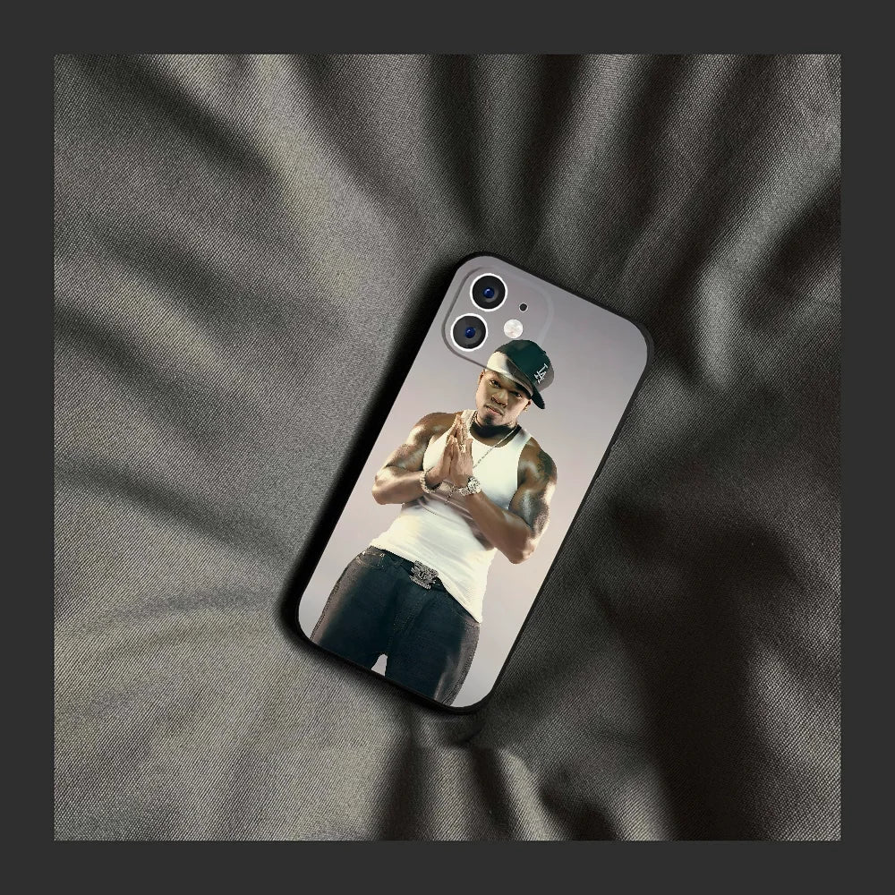 Rapper Hip Hop Street 50 Cent Phone Case Silicone Soft For IPhone 16 15 14 13 12 11 Plus Pro Max Plus
