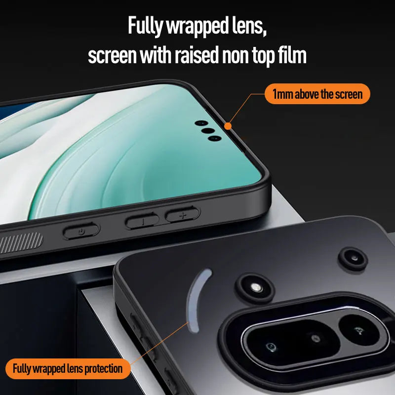AG Matte Shockproof Case For Nothing Phone 3A Pro 2A Plus Phone 3 2 1 Frosted Hard Bumper Phone Cases Anti-fingerprint