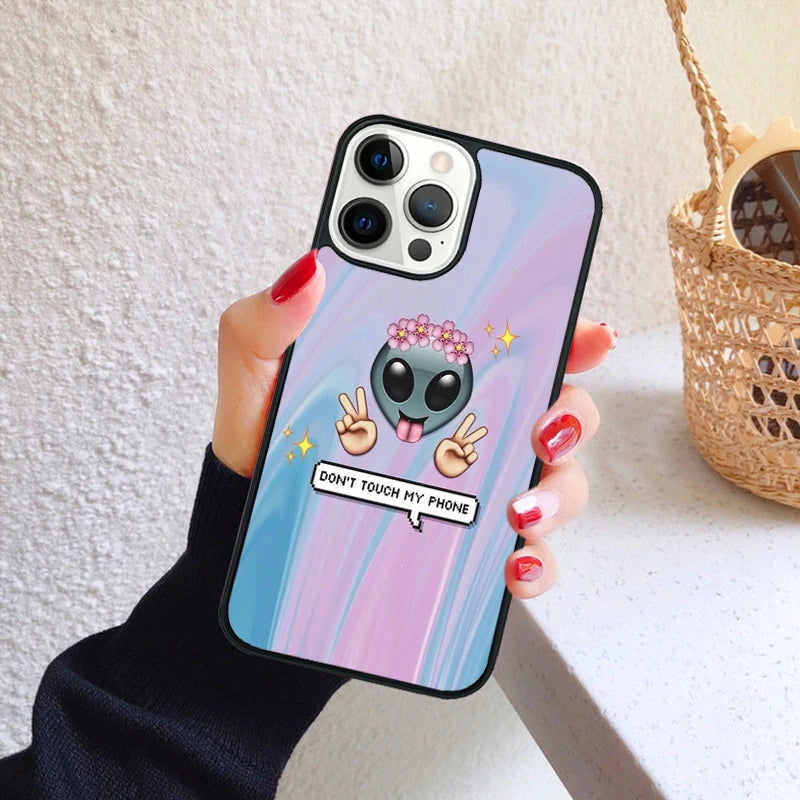 Alien Martian UFO Phone Case for iPhone 17 Air 16 15 14 12 13 PLUS 11 PRO MAX Back Cover Fundas Shell