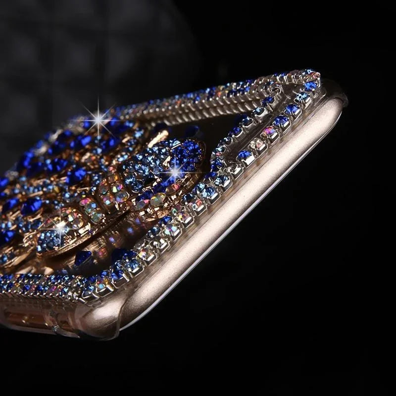 Cases for iPhone 17 Air 16 16e 15 14 13 12 11 7 8 Pro Max Plus X XS XR SE 2020 2022 Case Diamond Phone Cover coque Peacock