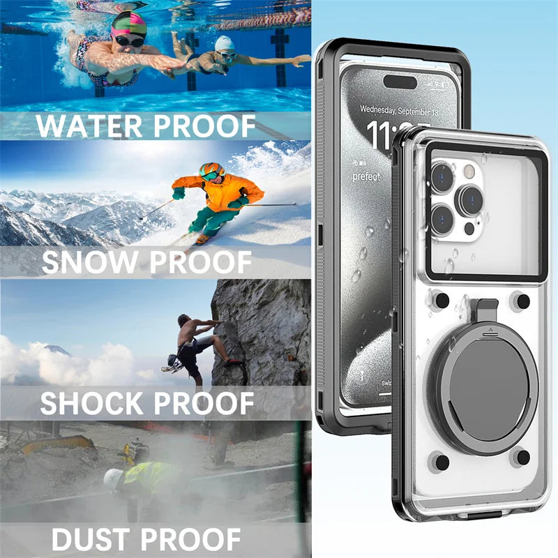 Diving Waterproof Phone Case Within 6.9 Inches Universal For iPhone Samsung Huawei Xiaomi Google Waterproof Protective Case