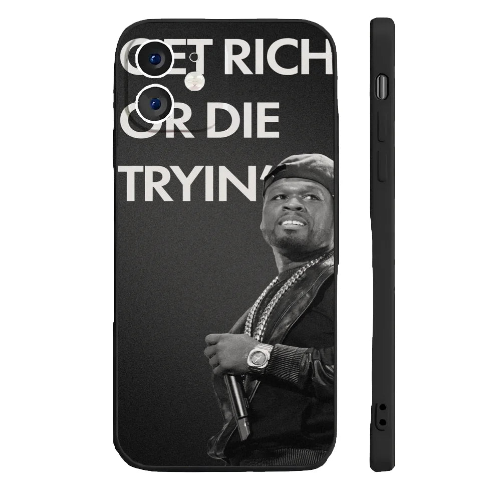 Rapper Hip Hop Street 50 Cent Phone Case Silicone Soft For IPhone 16 15 14 13 12 11 Plus Pro Max Plus