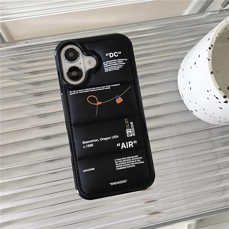 New Sports shoes down jacket phone Cases for iphone 11 12 13 14 15 16 17 Pro Max Plus Air Luxury Sneakers Buffer Cover Case