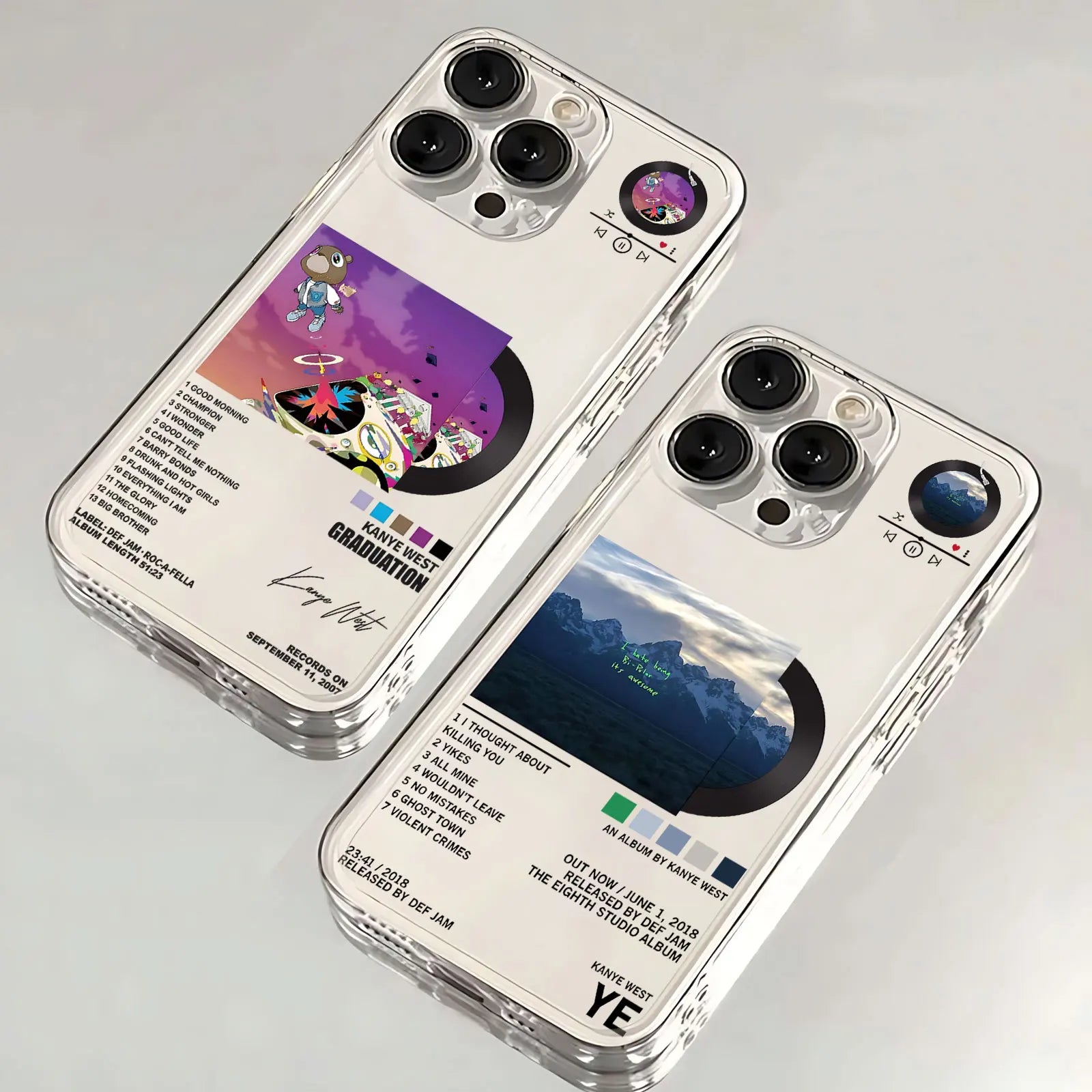 Rapper Kanye West Hot Album Phone Case For iPhone 16 15 14 13 12 11 Mini Pro Max X XR XS Max 7 8 Plus SE20 Transparent Cover