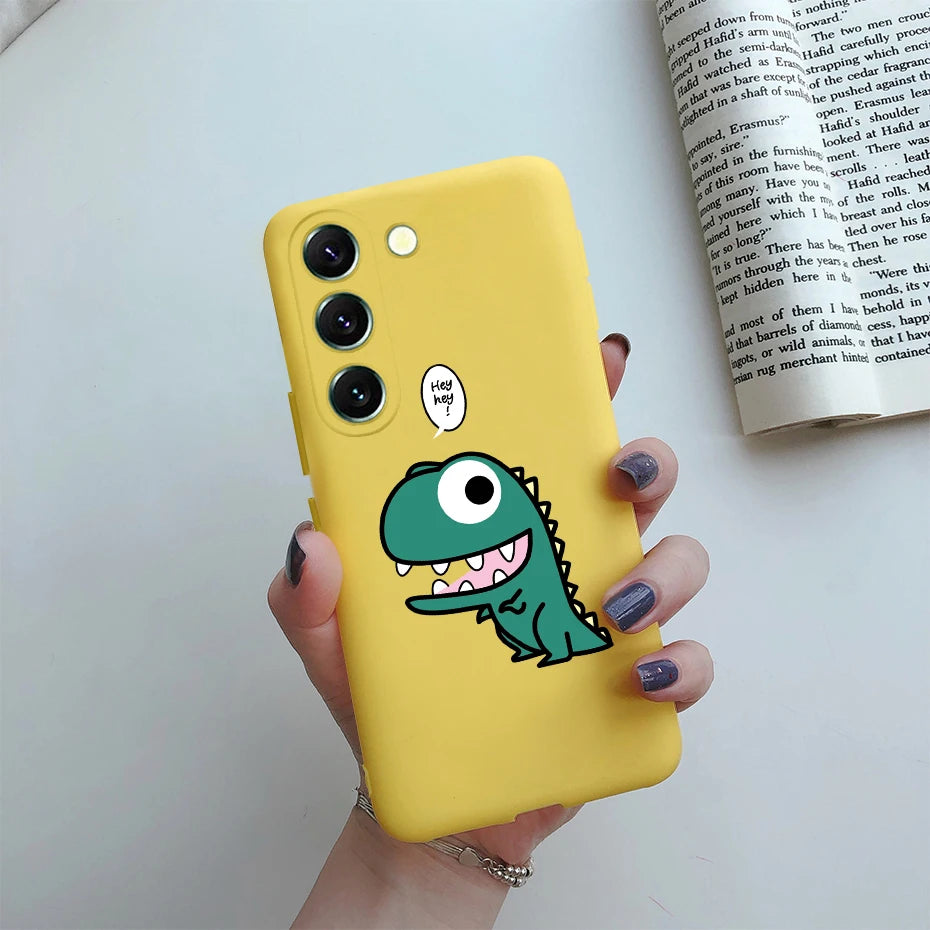 For Samsung S23 Case Cute Soft Silicone TPU Back Cover For Samsung S23 Plus + Phone Case on Samsung Galaxy S23 Ultra Coque Funda
