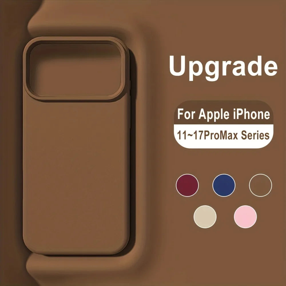 Original Official Liquid Silicone Phone Case For iPhone 17 15 16 14 13 12 Pro Max Soft Cases For iPhone Air 16 15 14 Plus Cover