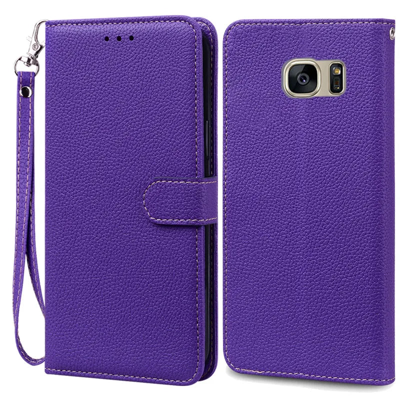 S7Edge Case For Samsung Galaxy S7 Case Leather Wallet On For Samsung S7 Edge Case Soft Flip Cover For Samsung S7 S 7 Edge Fundas