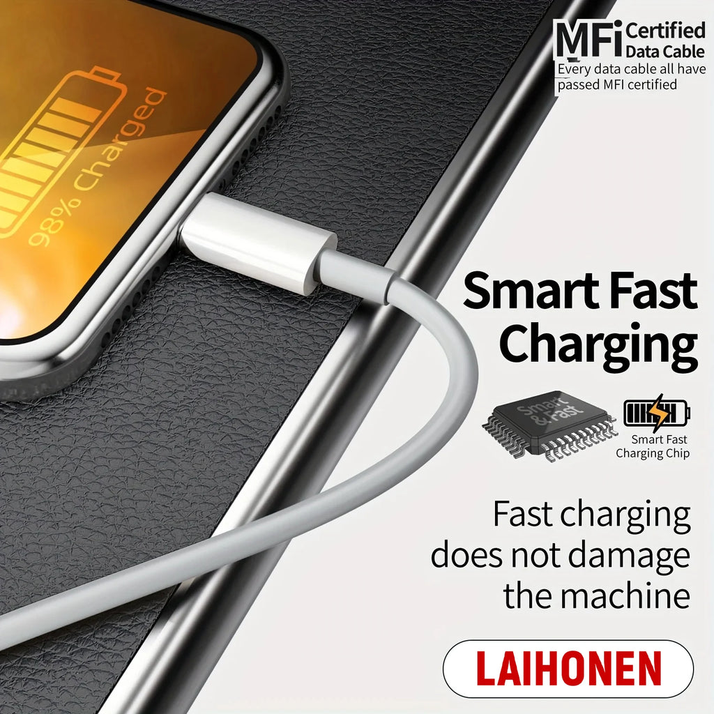 Original Quality USB Charger Cable for iPhone 14 8 7 6S Plus 13 12 Pro XS Max XR SE Fast Charging Cord Data Sync Line 1m 2m 3m