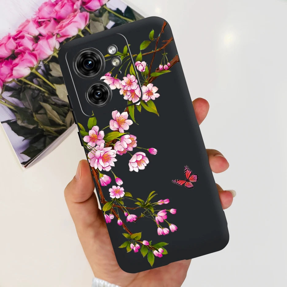 For Motorola Edge 40 Case XT2303-2 Colorful Flower Painted Back Cover 6.55'' Soft Fundas For Motorola Edge 40 Edge40 Phone Cases