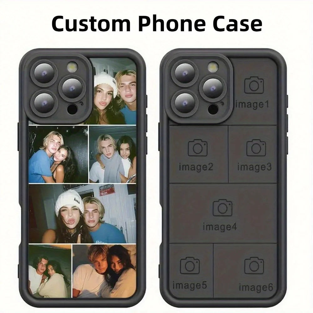 Customized Multi Photo Phone Cases For iPhone 17 16 15 14 13 12 11 Pro Xs Max X XR Mini 16e 7 8 Plus Soft TPU Protective Cover