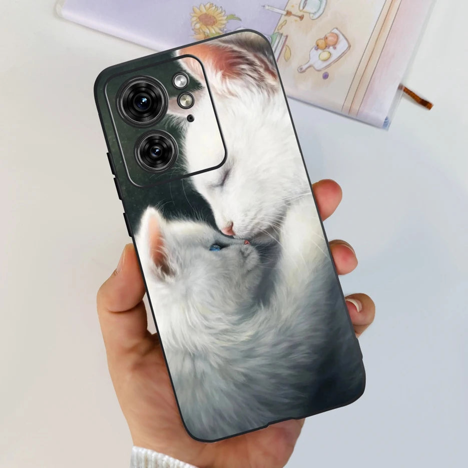 For Motorola Edge 40 Case XT2303-2 Colorful Flower Painted Back Cover 6.55'' Soft Fundas For Motorola Edge 40 Edge40 Phone Cases