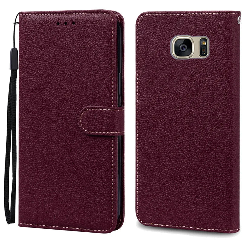 S7Edge Case For Samsung Galaxy S7 Case Leather Wallet On For Samsung S7 Edge Case Soft Flip Cover For Samsung S7 S 7 Edge Fundas