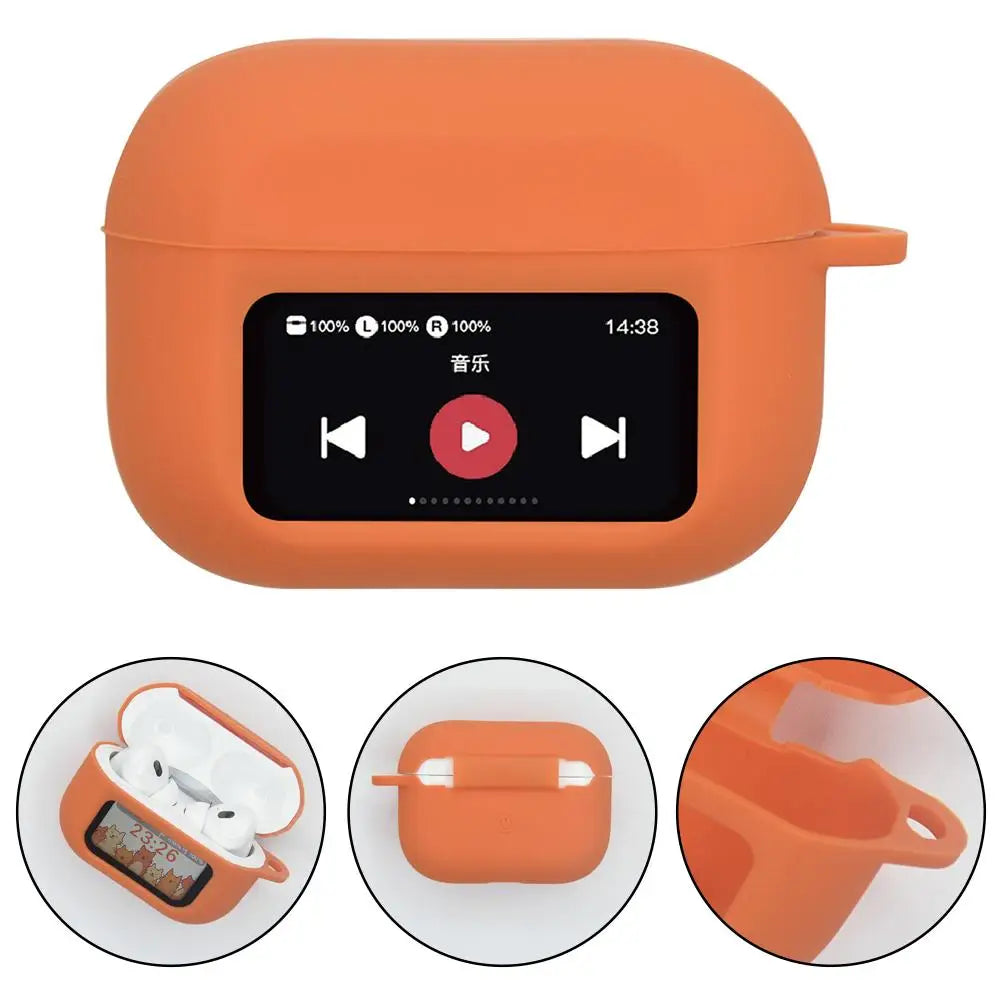 For AirPods A9pro Music Player Pattern Wireless Bluetooth Earphones Silicone Protective Case Thin Edition