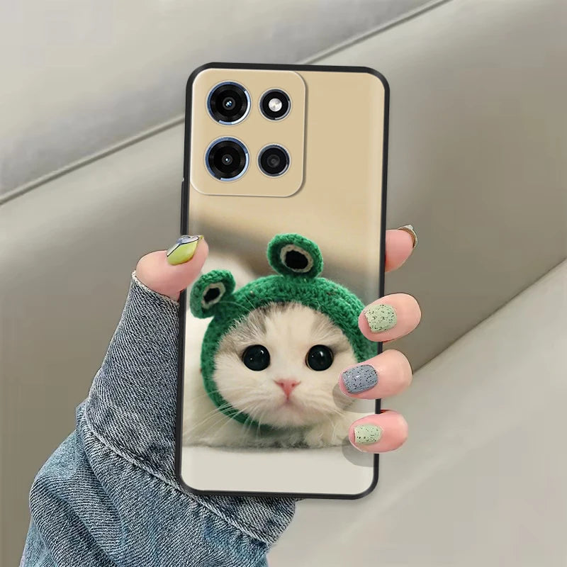 For Motorola Moto G (2025) Case Cute Cartoon Phone Case Soft Liquid Silicone Back Cover For Moto G 2025 5G Silicon Cases Coque