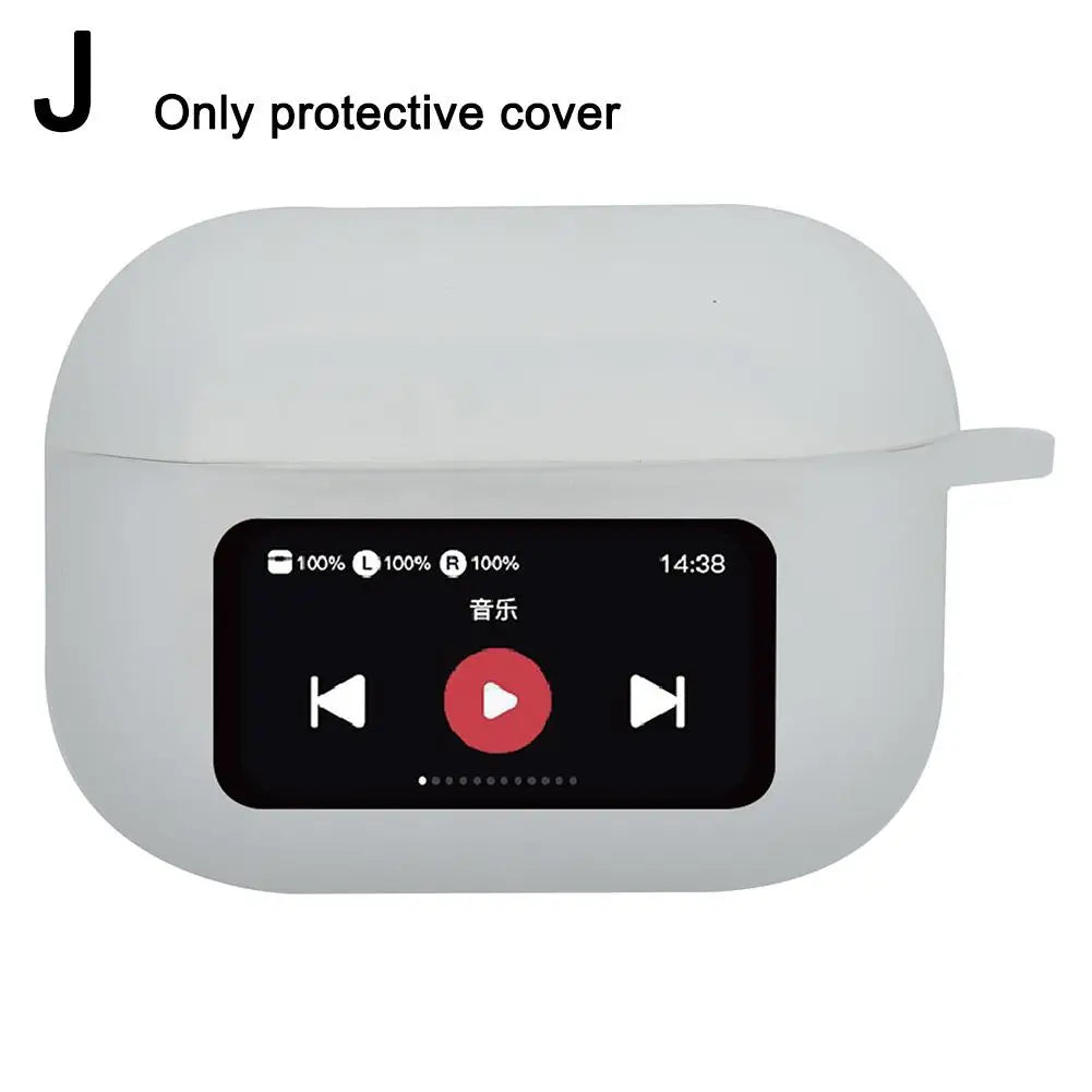 For AirPods A9pro Music Player Pattern Wireless Bluetooth Earphones Silicone Protective Case Thin Edition