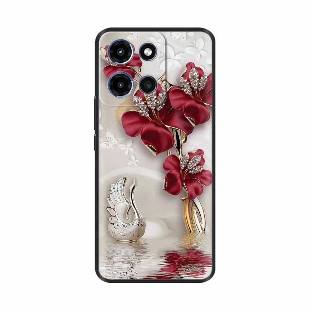 For Motorola Moto G (2025) Case Cute Cartoon Phone Case Soft Liquid Silicone Back Cover For Moto G 2025 5G Silicon Cases Coque