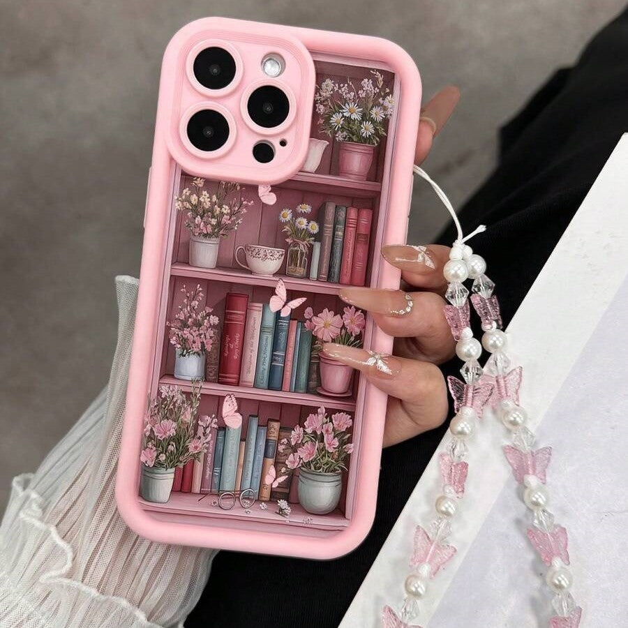 Shockproof Retro Bookshelf Phone Case